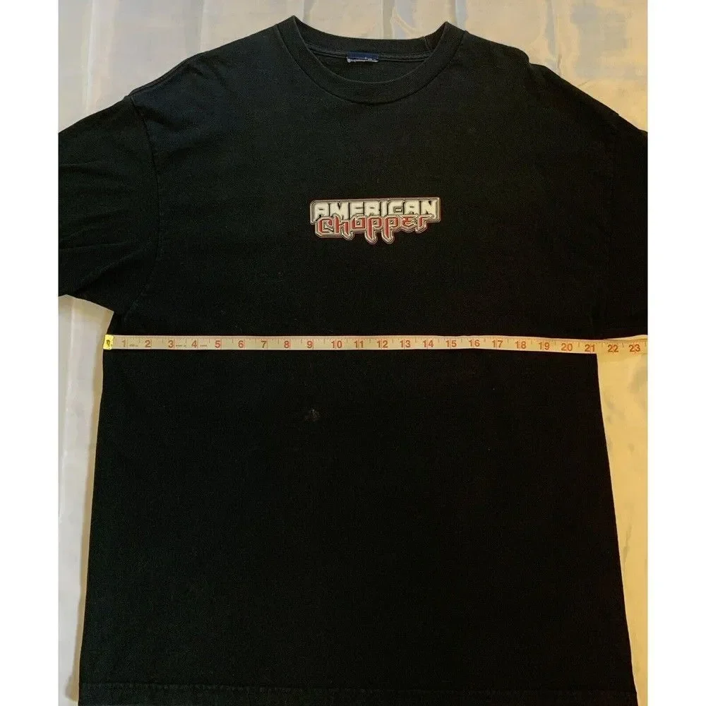 Nascar American Chopper Men's Black Racing Double Sided Shirt